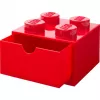 LEGO desk drawer 4 , Storage Box Red, studs