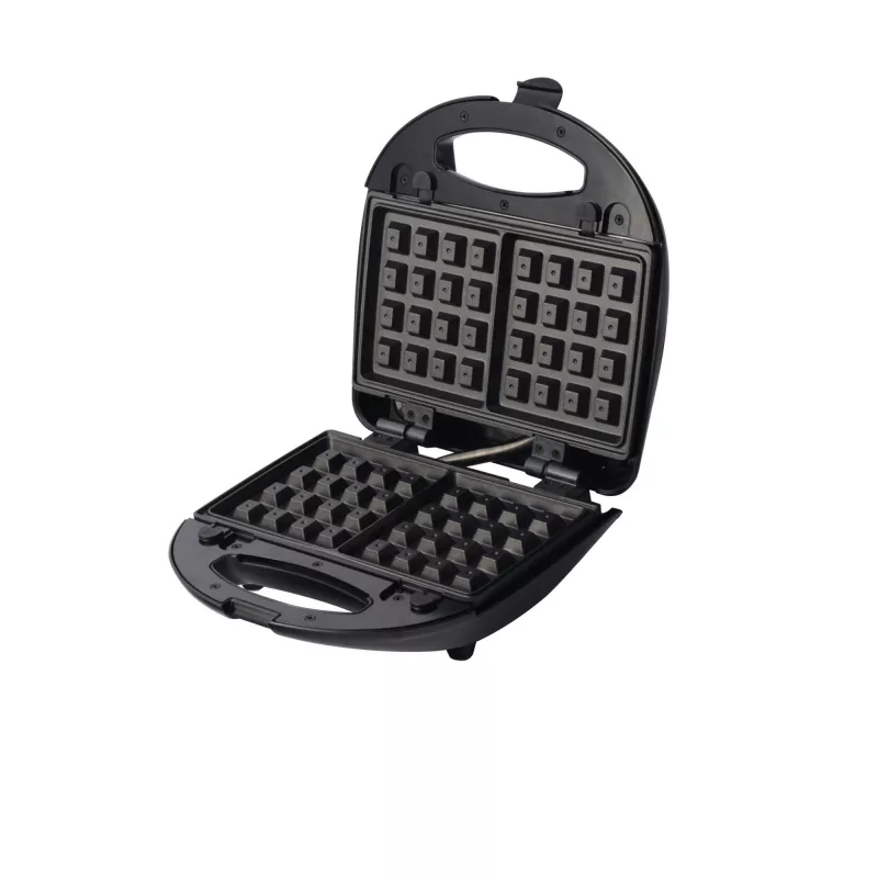 Blaupunkt SMS611 Sandwichmaker non-stick coating, grill function, toast function, cool-touch housing Black, Silver (SMS611)
