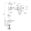 Monitor mount 13-27, aluminium