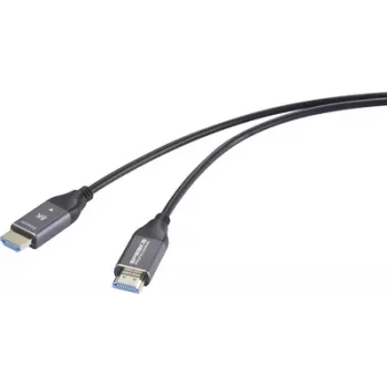 SpeaKa Professional HDMI Fibre Optic Connection Cable HDMI-A Plug Plug 20 m Black (SP-12842664)