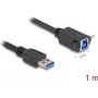DeLOCK USB Cable USB Type-A male to USB Type-B female 1m black