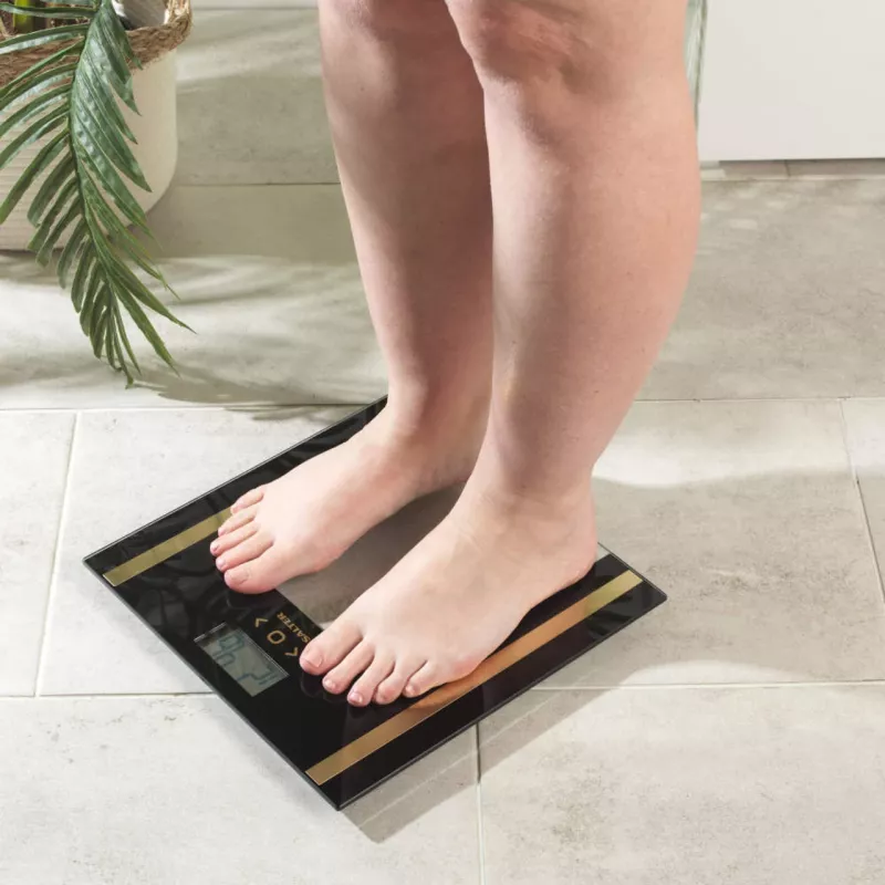 Bathroom Scale Salter SA00550BGCFAS Glass Analyser Black Gold