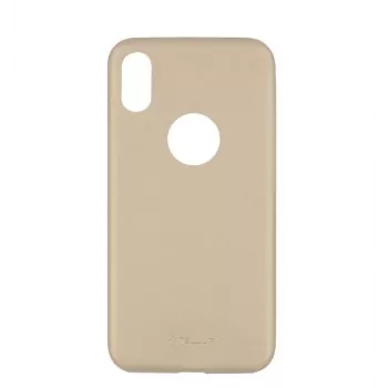 Phone cover Tellur Slim Synthetic Leather for iPhone X/XS — Gold, slim protective case