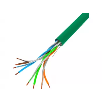 Network cable LANBERG LCU5-10CC-0305-G U/UTP Cat5e 305 m Green, 24 AWG, CCA, PVC jacket