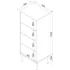 Cama 4S TRESSE chest of drawers 50x40x125 cashmere matt