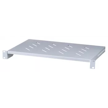 Rack shelf LANBERG AK-1004-S — 1U 19 inch grey, 483 mm width, 300 mm depth, 25 kg capacity