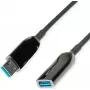 ROLINE USB cable 12.04.1076 USB 3.2 Gen 1 15 m USB A Black