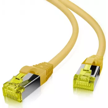 Patch cable helos Cat 6a S/FTP 0.5 m, yellow