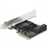 SATA PCI Express x4 Card DeLOCK 5 port Low Profile Form Factor
