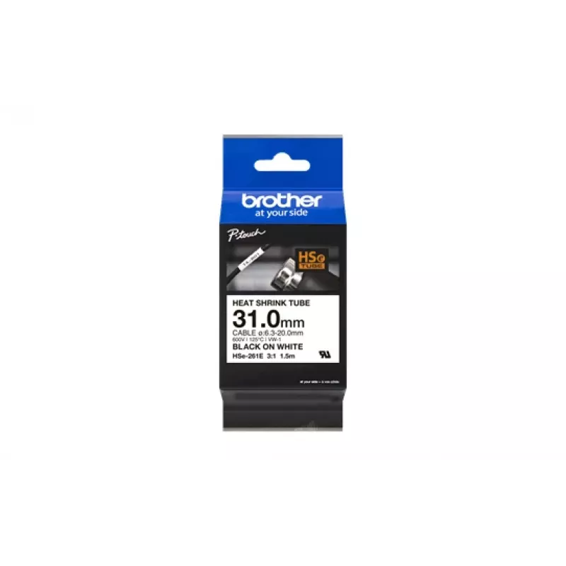 Printer Ribbon Brother HSe-261E Black 3.1 cm x 1.5 m
