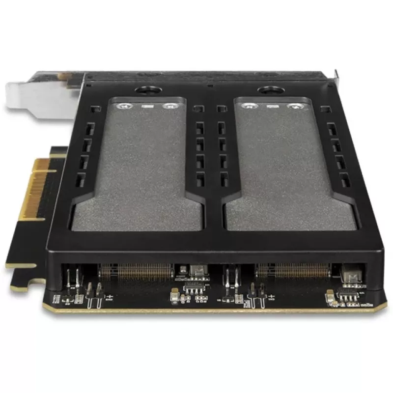 Mobile Storage Rack RAIDSONIC ToughArmor MB842MP-B — 2 Removable Slots for M.2 NVMe, PCIe 4.0 x16