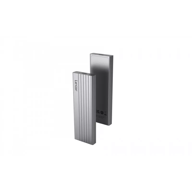SSD enclosure Lexar E6 Silver M.2, PCIe, USB 3.2 Gen 2 (10 Gbit/s), USB‑C, aluminium, single M.2 up to 4 TB