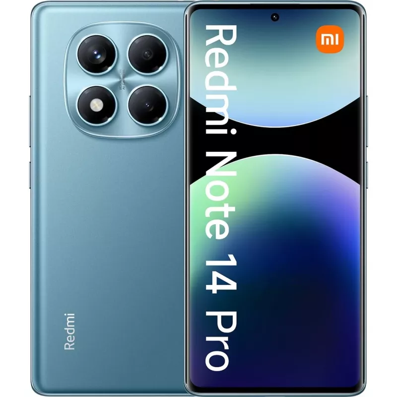 Xiaomi Redmi Note 14 Pro 4G smartphone 8 GB RAM 256 GB, 6.67" AMOLED, 200 MP, 5500 mAh, Hybrid Dual SIM, Android 14, Ocean Blue