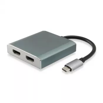 Equip USB Type C to 2 x HDMI Female Adapter, 3.2 Gen 1 (3.1 Gen 1), USB Type-C, HDMI output, 4096 x 2160 pixels
