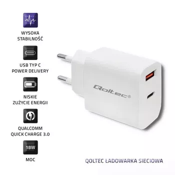 Power adapter Qoltec 51714