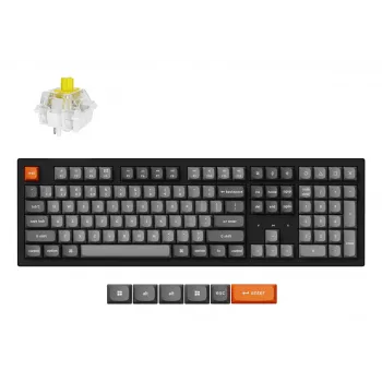 Mechanical Full-size Keyboard Keychron K10 Max QMK — USB, RF Wireless, Bluetooth, 108 Keys, RGB, Black