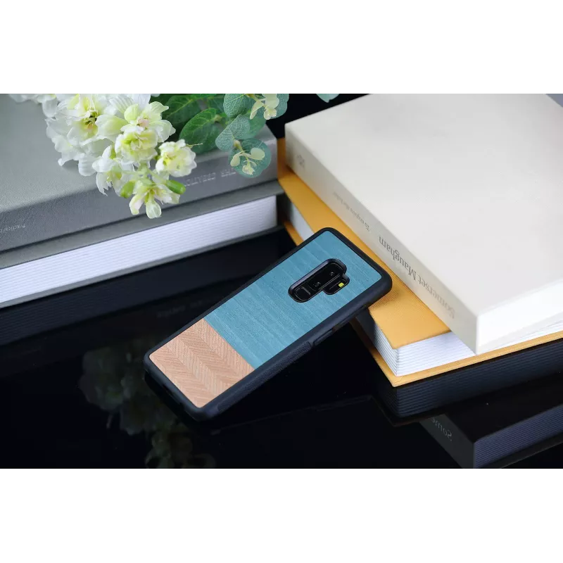 Smartphone case man and wood for Samsung Galaxy S9 Plus — denim black
