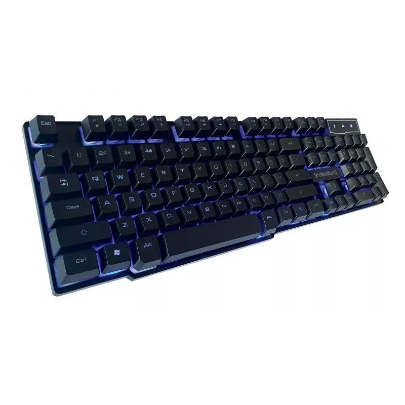 Keyboard Mouse included Rebeltec SHERMAN Gaming USB QZERTY English Black