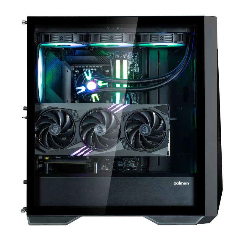 Zalman Z9 Iceberg MS Black ATX Mid Tower PC Case Included 4x 140 mm ARGB fan - Midi/Mini Tower - ATX