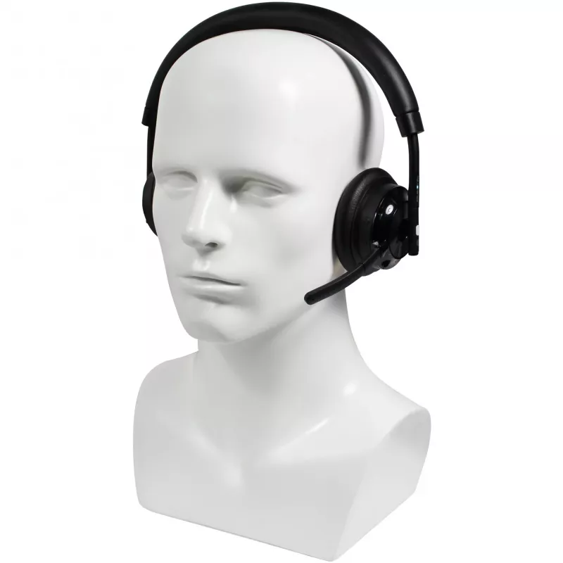 Wireless headset Plusonic W320 Dual DECT Stereo — cordless DECT stereo headset, dual-base support