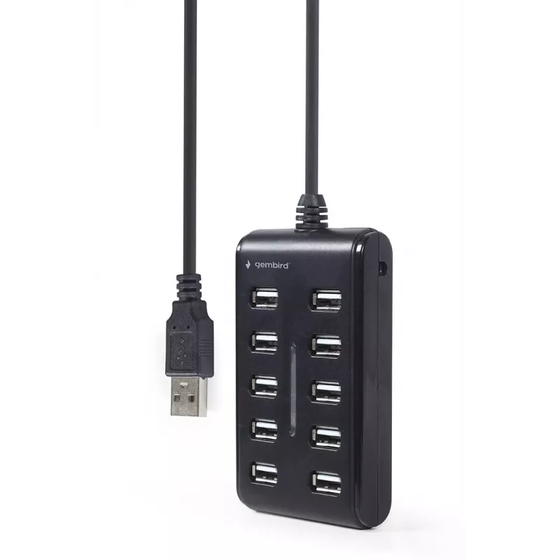 USB hub Gembird UHB-U2P10P-01 — 10-port USB 2.0 hub