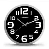Wall clock Esperanza EHC013K Zurich Black Quartz Oval 25 cm, aluminum frame, 4 cm thick