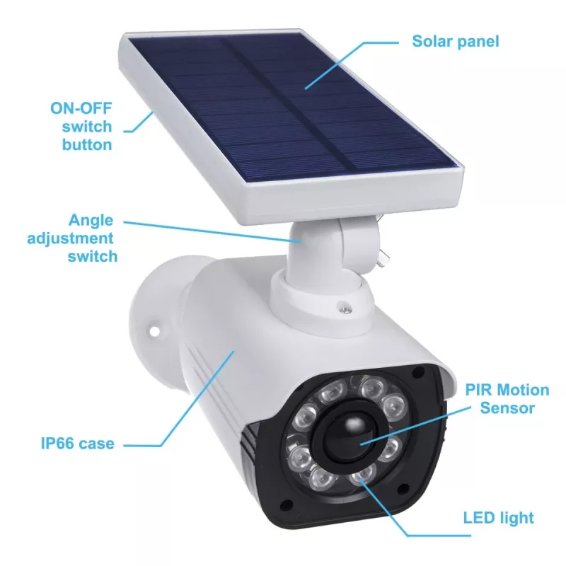 Surveillance Camera Solar Dummy Camera with LED Light SOL1800S CEE