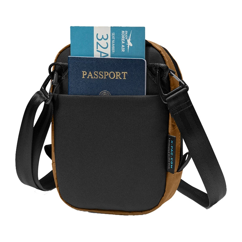 Travel bag Tomtoc Aviator-T37 with shoulder strap, X-Pac fabric, brown