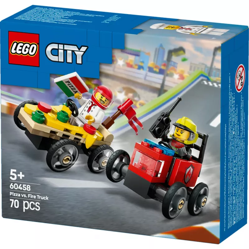 LEGO CITY 60458 Pizza vs. Fire Truck
