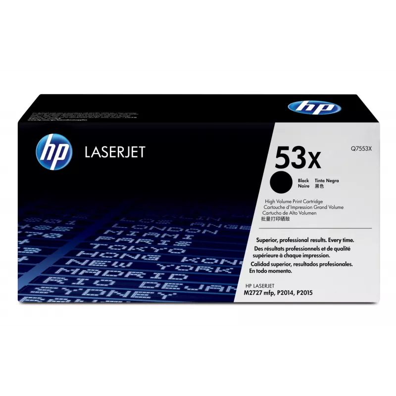 HP 53X High Yield Black Original LaserJet Toner Cartridge, 7000 pages, Black, 1 pc(s)