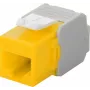 Wentronic Goobay CAT 6a KeyStone RJ45 Jack,Unshielded, 500MHz, Yellow-White (90691)