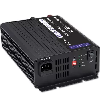 Charger QOLTEC Monolith 20A 12V for LiFePO4, AGM, GEL, SLA batteries