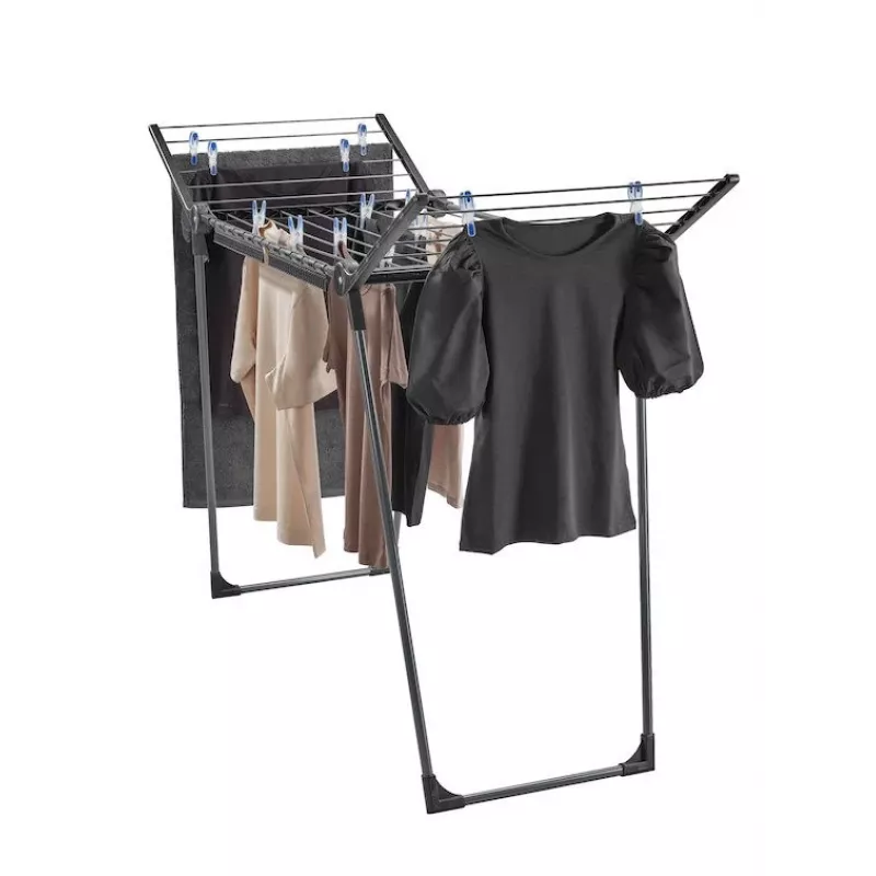 Pegasus 150 Solid Black LEIFHEIT upright dryer
