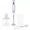 Adler AD 4620 Hand Blender Set, 800 W, 2 Speeds, 450 ml Chopper, 750 ml Beaker, Whisk, White