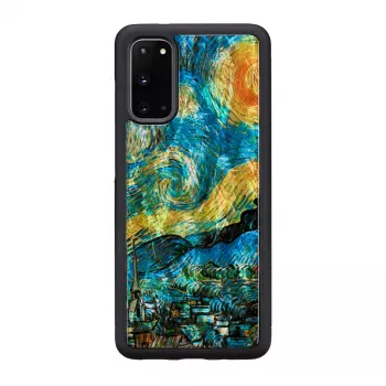 Protective phone case iKins for Samsung Galaxy S20 — black starry night design
