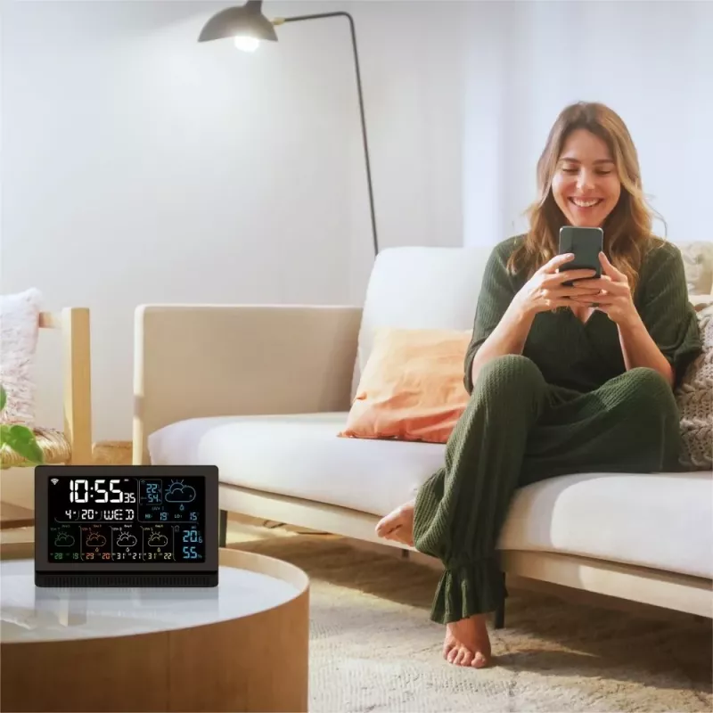 Smart Speaker MANTA MTO200B Windy Black — Bluetooth and Wi‑Fi wireless audio, voice assistant support