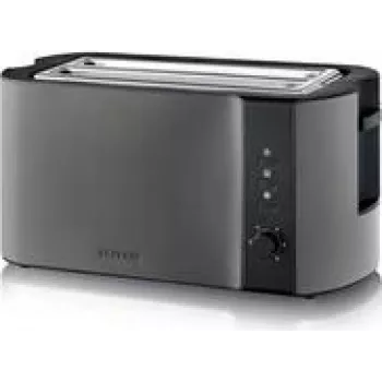 Severin AT 9341 Toaster 4 Slice 1400 W Black Stainless Steel