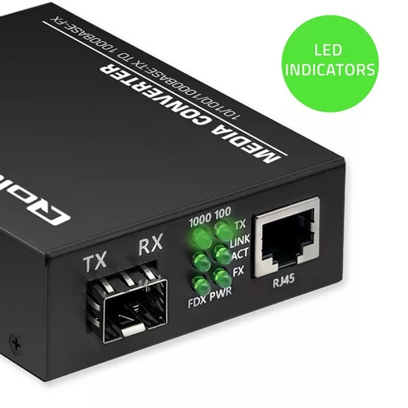Media Converter SWITCH Ethernet 1x RJ45 1x SFP