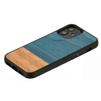 Phone case man and wood for iPhone 12 mini — denim black