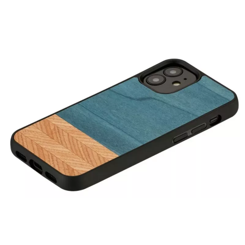 Phone case man and wood for iPhone 12 mini — denim black