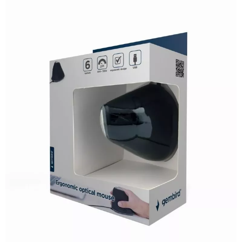 Mouse Gembird MUS-ERGO-03 USB Type-A Optical Right-hand