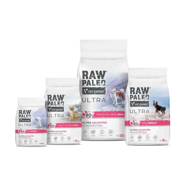 RAW PALEO Ultra Pork Medium & Large Adult - dry dog food - 10kg