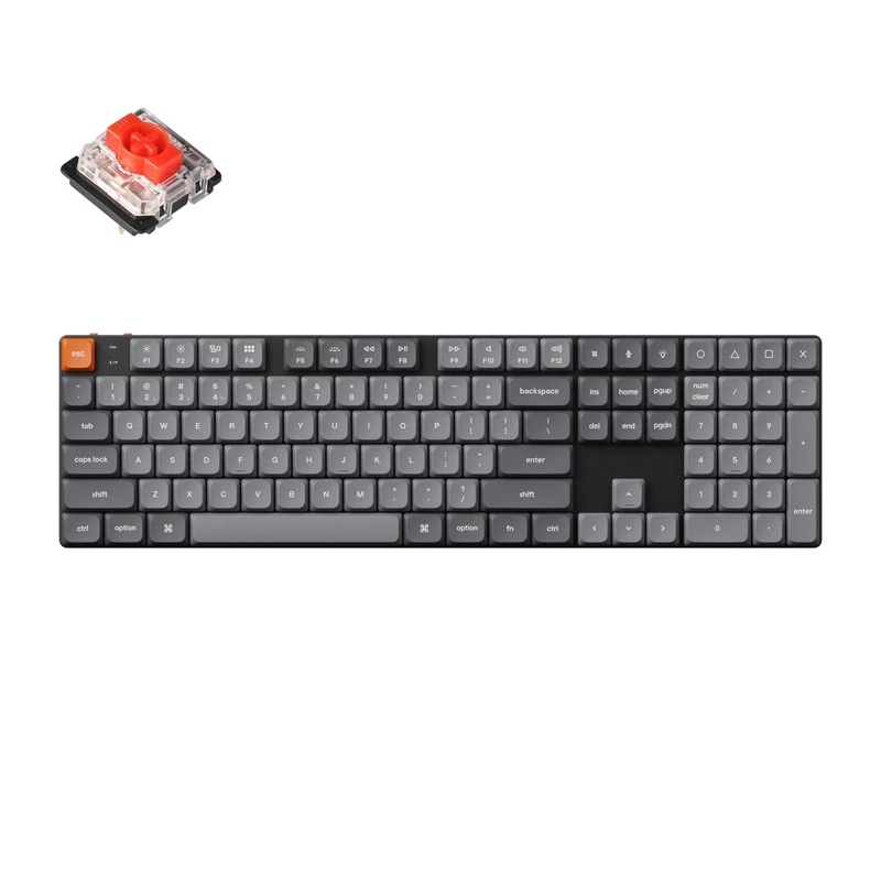 Keychron K5 Max Keyboard Universal USB RF Wireless Bluetooth Black Grey Mechanical RGB