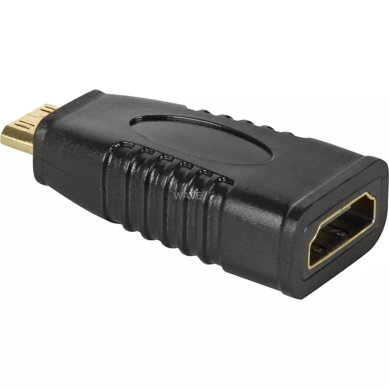 Wentronic Goobay HDMI™-Adapter, HDMI Standard-Socket (Type A), Black - HDMI™ A-Socket>HDMI™ C(Mini)-Plug (68841)