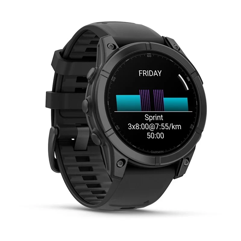 Garmin Fenix E 3.3 cm (1.3) AMOLED 47 mm Digital 416 x 416 pixels Touchscreen Black Wi-Fi GPS (satellite)