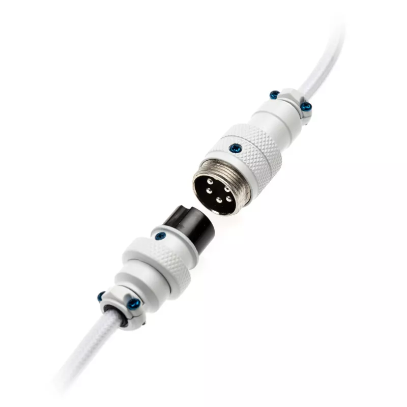 Coiled USB cable Ducky White Edition DACOC2-WHT1, detachable, white coiled design