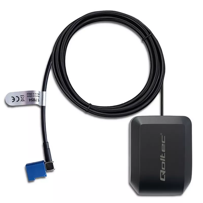 GPS GLONASS antenna QOLTEC 57054 with magnetic base, 28 dB gain