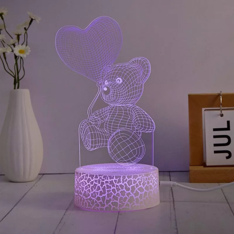 Manta SNL115RGB RGB 3D heart decorative LED lamp set