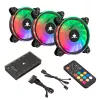 Case fan kit White Shark Nebula-2 Black — ARGB 120mm fans (kit)