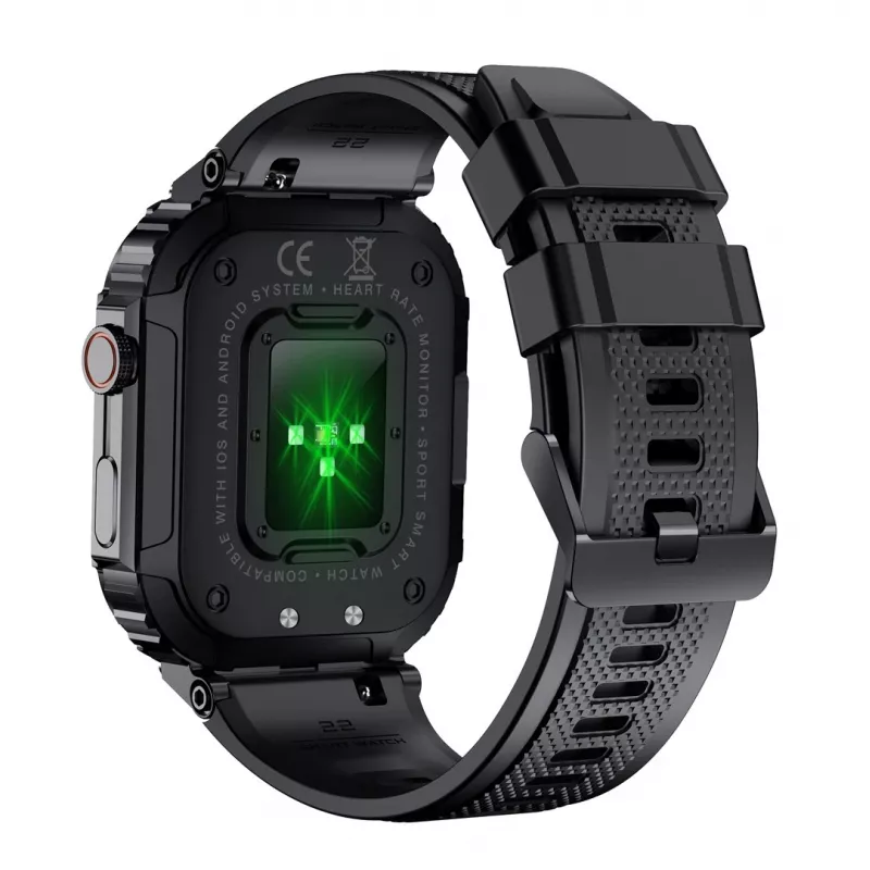 Denver SWC-191B smartwatch / sport watch 4.98 cm (1.96) IPS 45 mm Digital 320 x 386 pixels Touchscreen Black